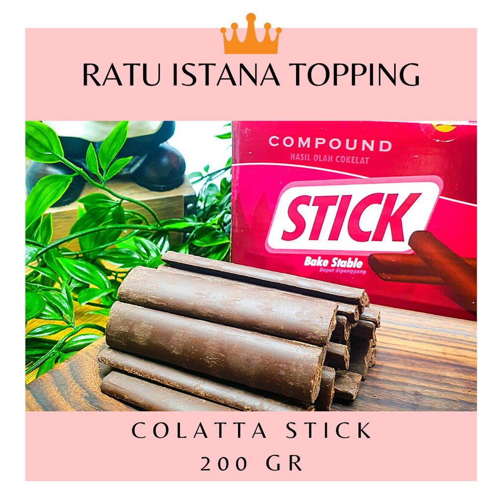 Jual COLATTA STICK COKLAT STIK COMPOUND BAKE STABLE COLATTA 200 GR ...