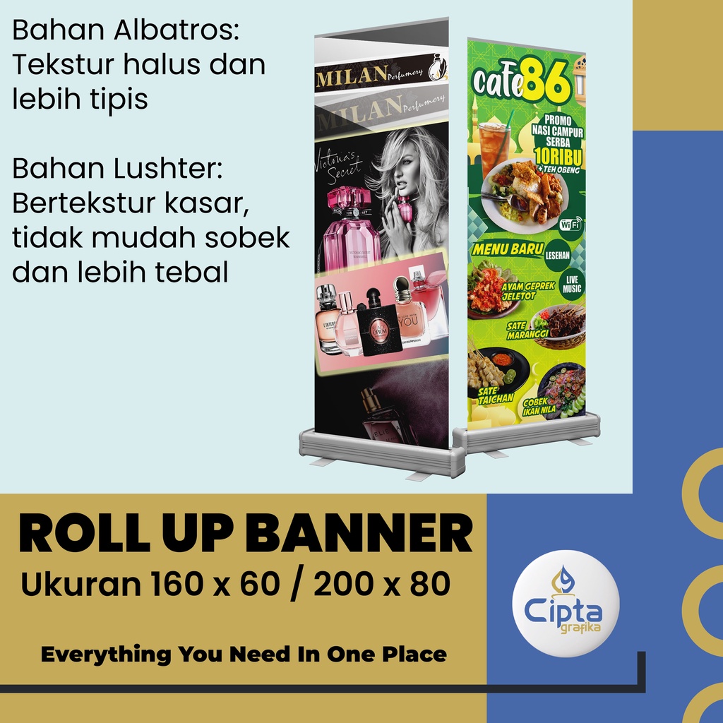 Jual Roll Up Banner 60 x 160 cm - Standing Banner - Banner Promosi ...