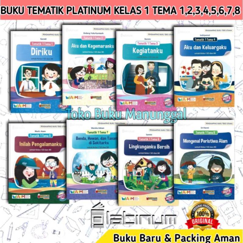 Jual BUKU TEMATIK PLATINUM KELAS 1 TEMA 1 2 3 4 5 6 7 8 VERSI HOTS ...