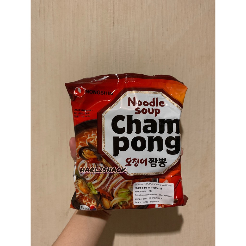 Jual Nongshim Noodle Soup Cham Pong - Champong Korean Noodle - Mie ...