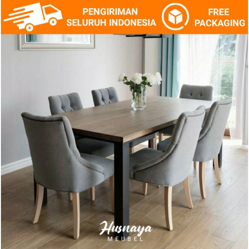 Jual SET MEJA MAKAN SOFA MINIMALIS MODERN HARGA MURAH / SET MEJA MAKAN ...