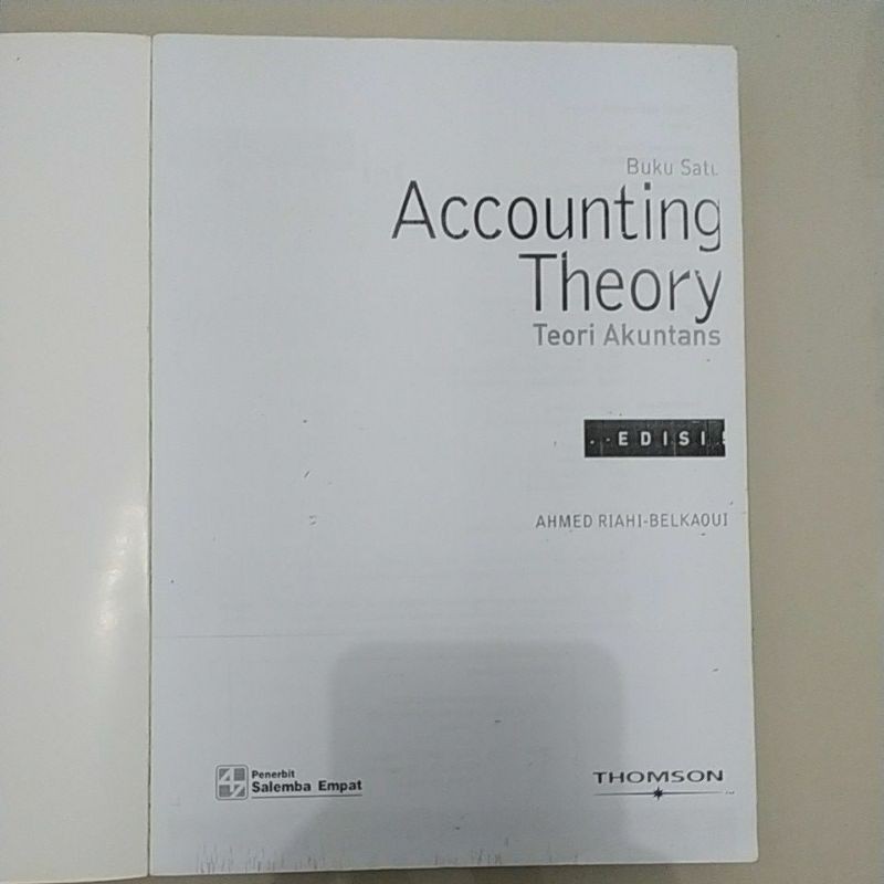 Jual ACCOUNTING THEORY (TEORI AKUNTANSI) EDISI 5 AHMED RIAHI - BELKAOUI ...