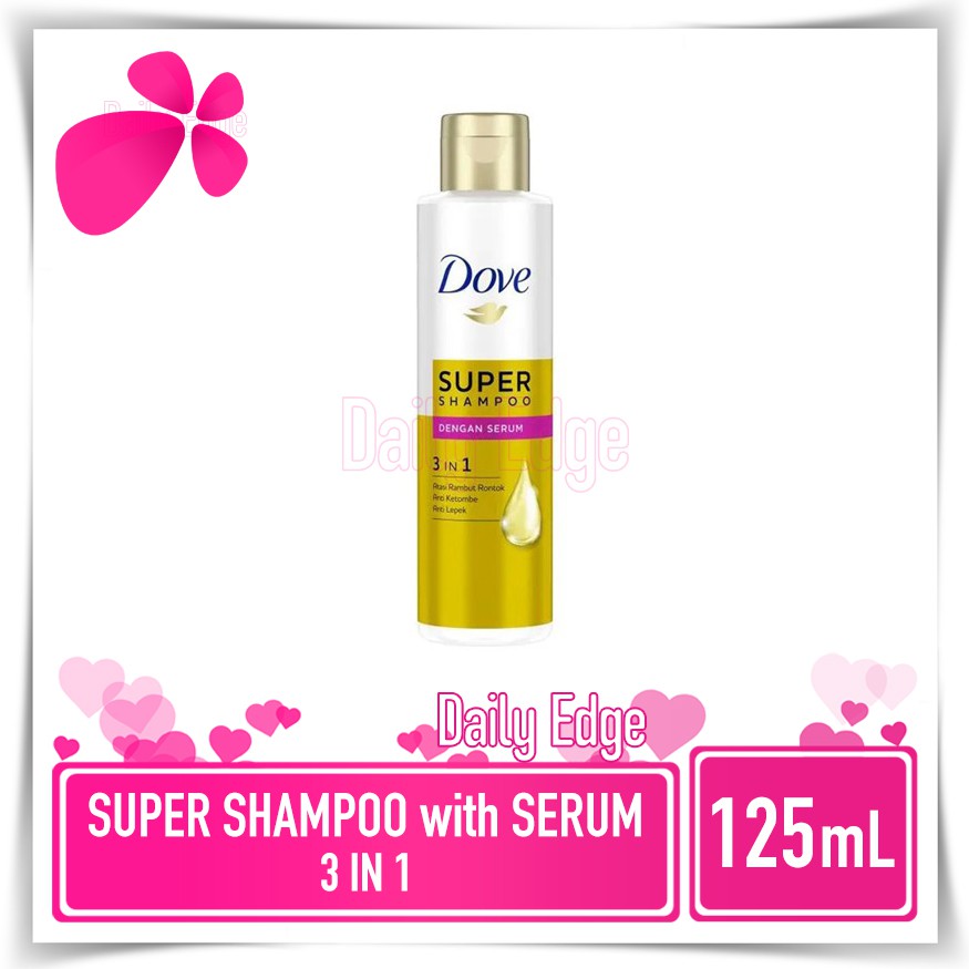 Jual Dove Super Shampoo 3 in 1 Dengan Serum 125ml Shopee Indonesia