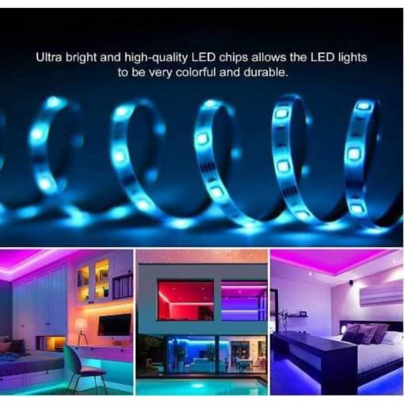 Jual Lampu Tidur Aesthetic Dinding Led Strip Rgb 5 Meter Murah Lampu