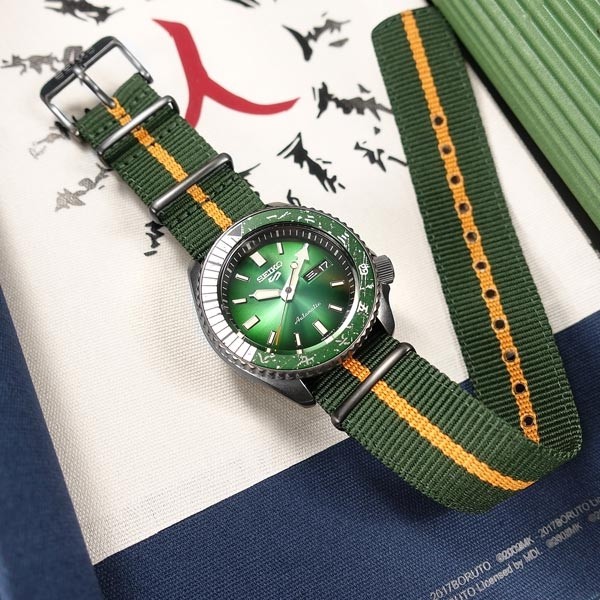 SEIKO 5 SPORTS SRPF73K1 NARUTO BORUTO ROCK LEE LIMITED EDITION ORIGINAL