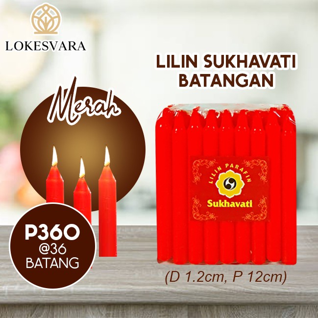 Jual Lilin Sembahyang Parafin Sukhavati P Merah Shopee Indonesia