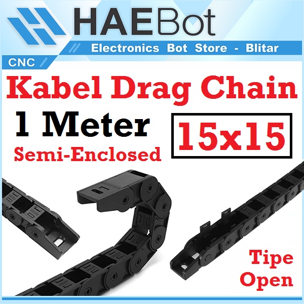 Jual [HAEBOT] Kabel Cable Drag Chain Dragchain Wire Carrier 15x15 CNC ...