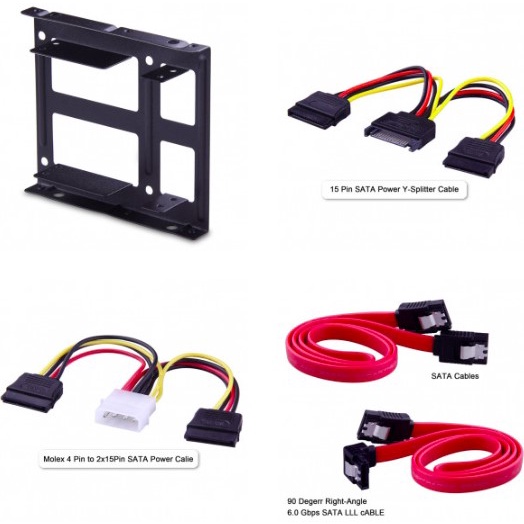Jual PAKET Mounting Kit Bracket Enclosure Exernal HDD / SSD 2.5 Inch to ...