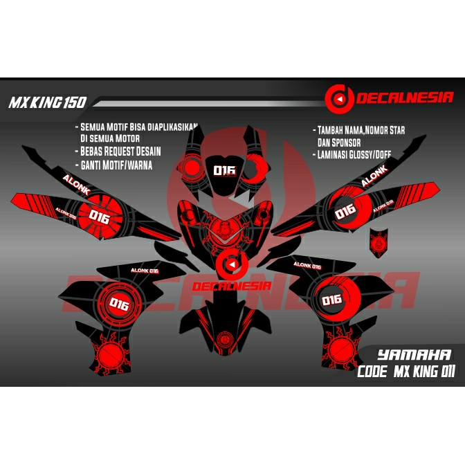 Jual Stiker MX King/Yamaha MX King/Sticker MX King/Decal MX King/Mx ...