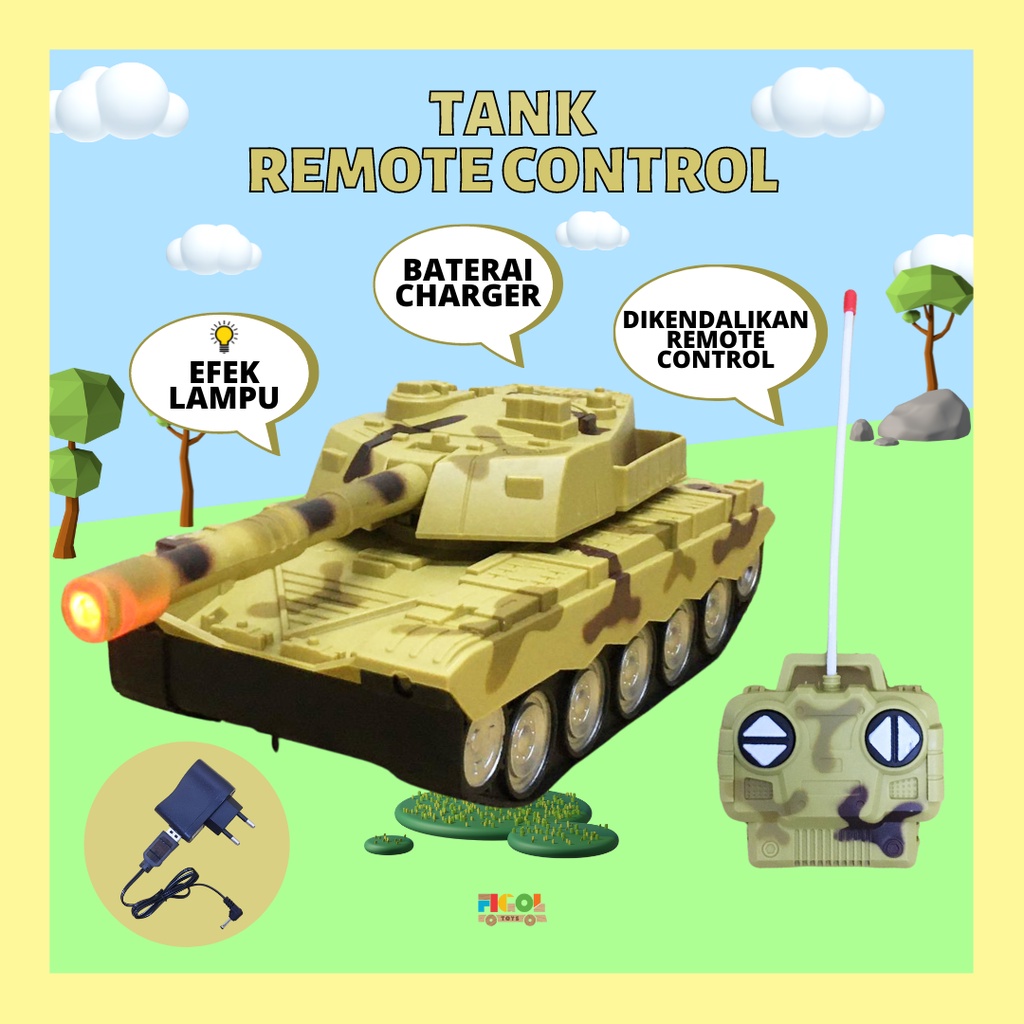 Jual Mainan RC Mobil Military War Tank Battle Tank Remote Control 326 ...