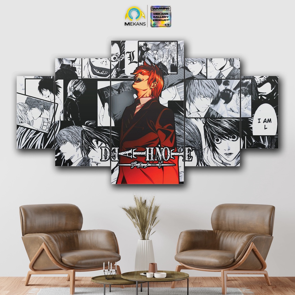 Jual MEKANS 1 SET Pajangan Hiasan dinding DEATH NOTE YAGAMI LIGHT 5pcs ...