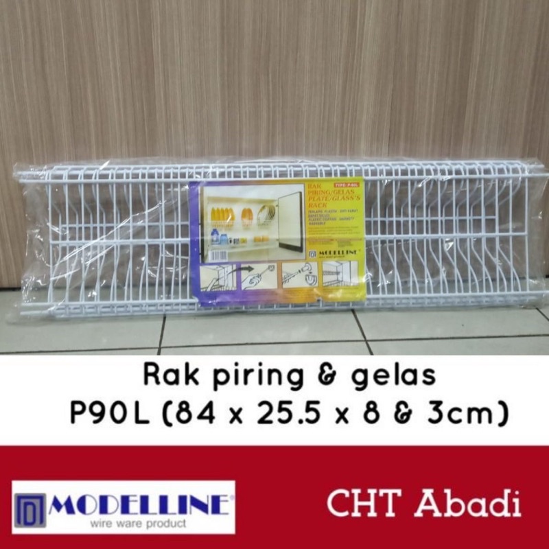 Jual RAK PIRING GELAS GANTUNG 90cm TANPA TATAKAN Modelline P90L ...
