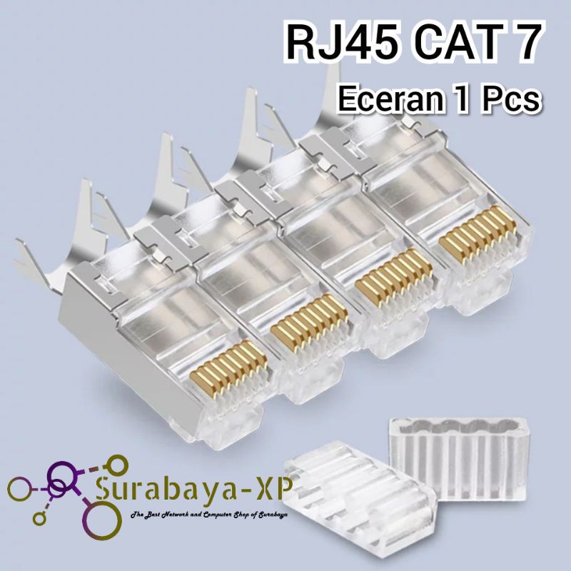 Jual Konektor RJ45 CAT7 Besi Bisa untuk CAT6 atau CAT6A Cocok untuk ...