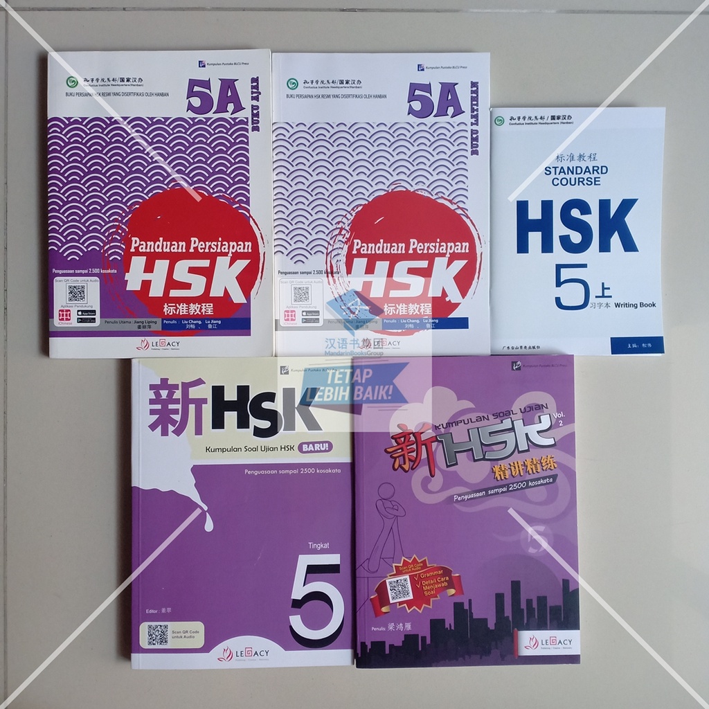 Jual Paket Buku HSK 5A Panduan Persiapan & Soal Ujian & Writing Book (5 ...