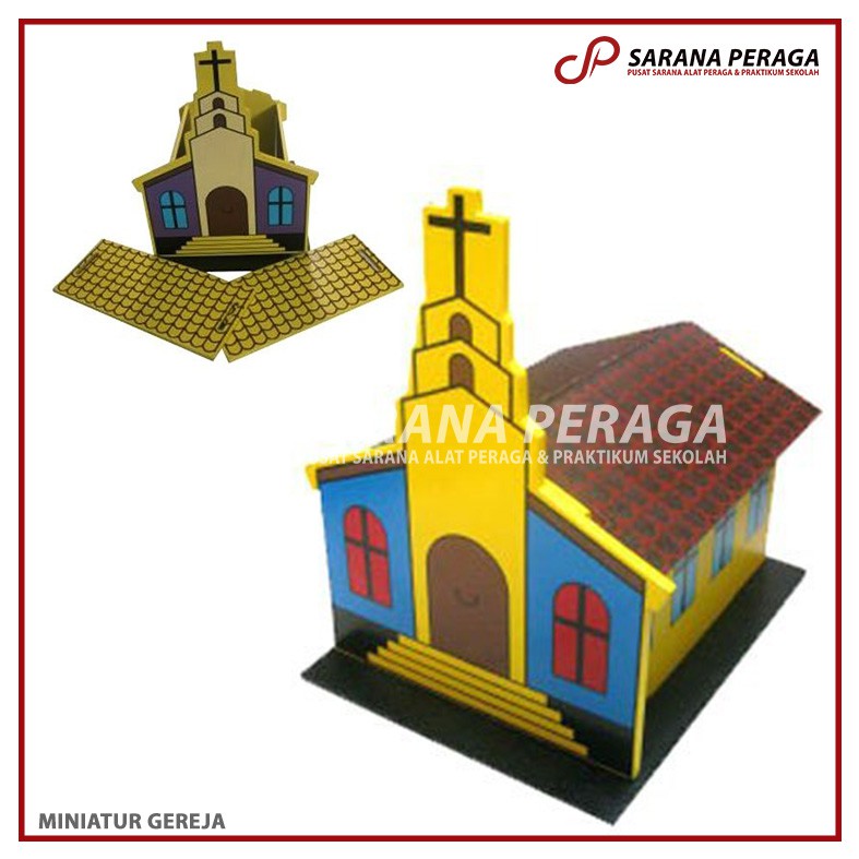 Jual SaranaPeraga - Miniatur Gereja / Maket Rumah Ibadah Kayu Agama ...