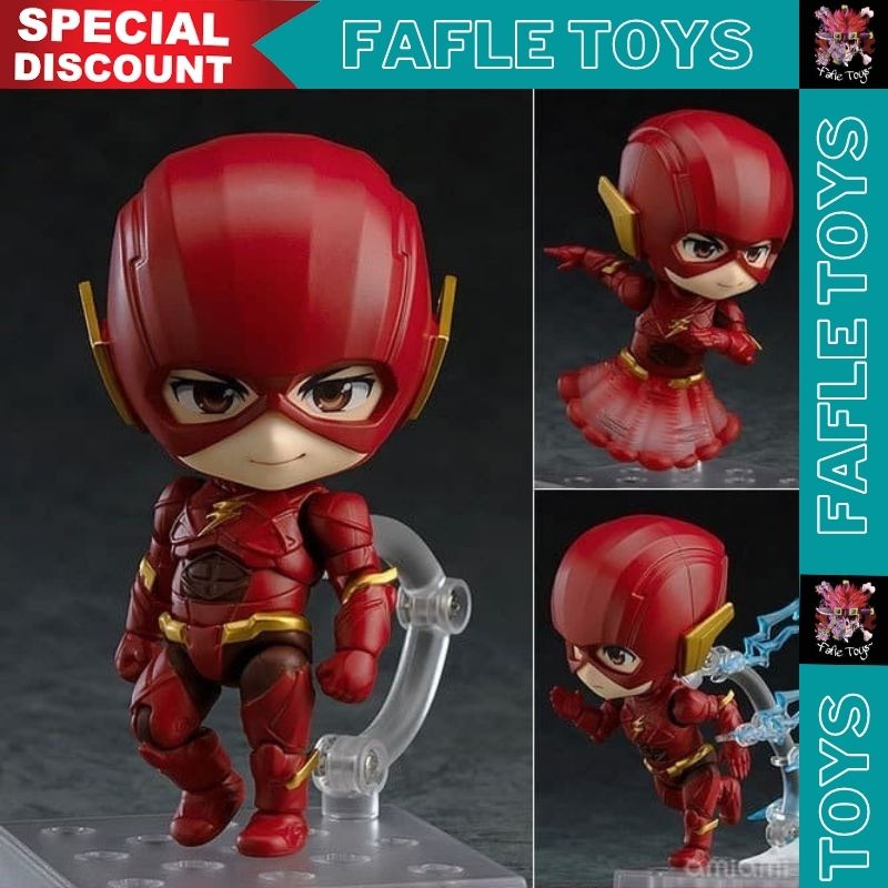 Boneco Nendoroid DC Justice League 917 The Flash Change Face Action Figure Brinquedos Modelo Bonecas - Melhora o Preço