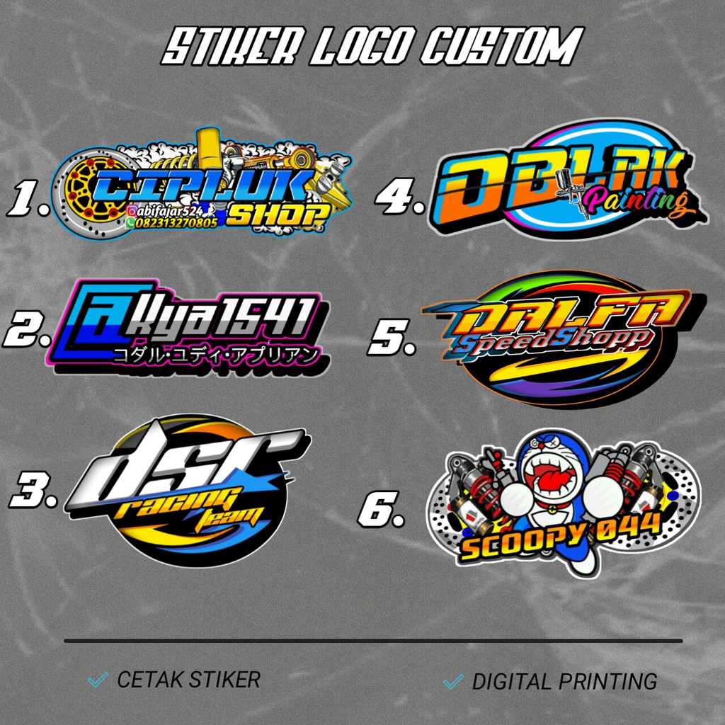 Jual STIKER LOGO RACING CUSTOM | Shopee Indonesia