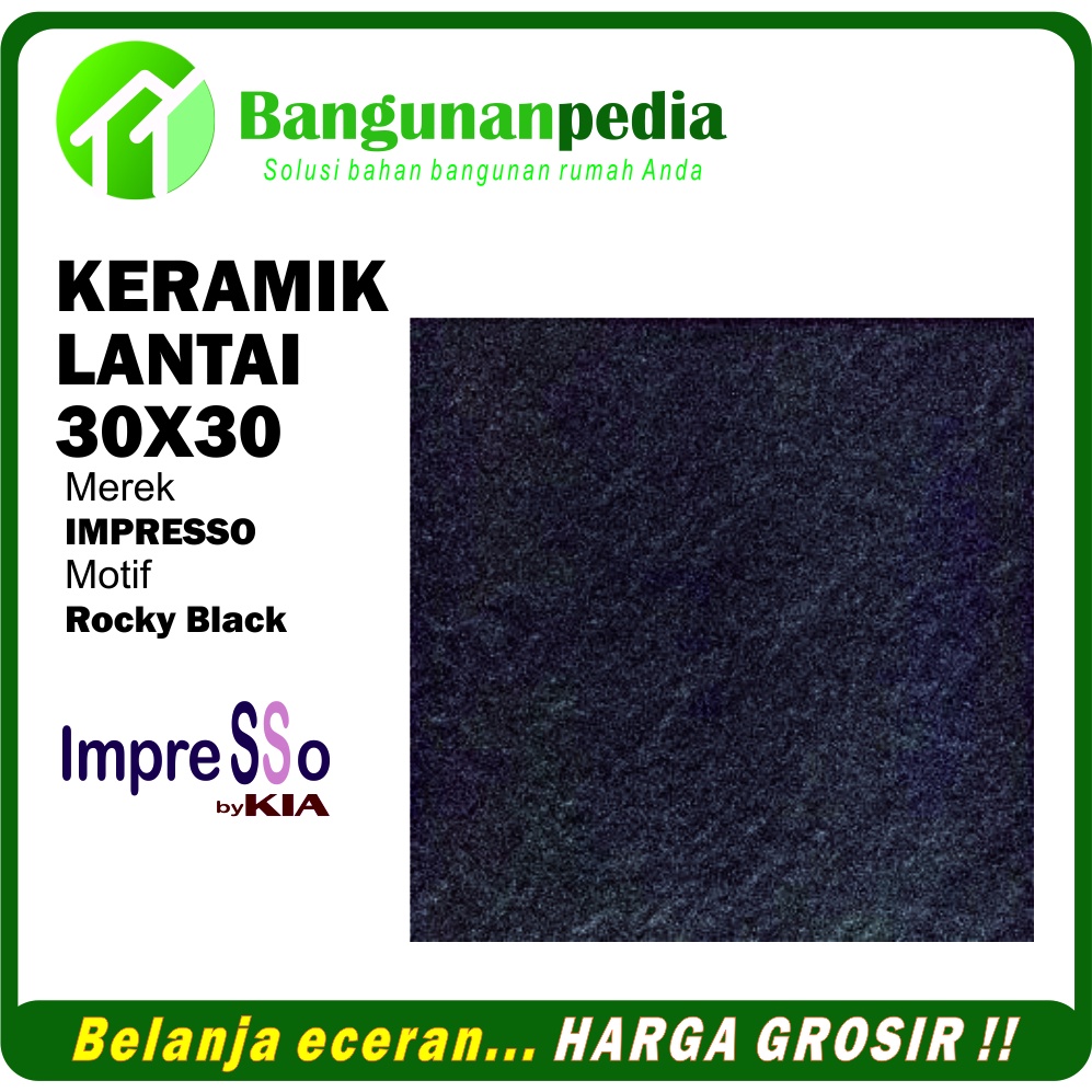 Jual Keramik Lantai X Impresso Rocky Black Shopee Indonesia