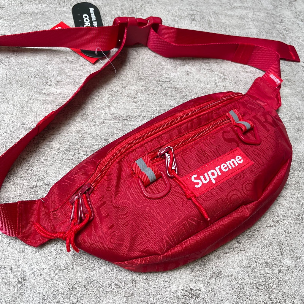 Waistbag Supreme SS19 FULL LABEL Tas Selempang Supreme Tas Pinggang Pria Wanita