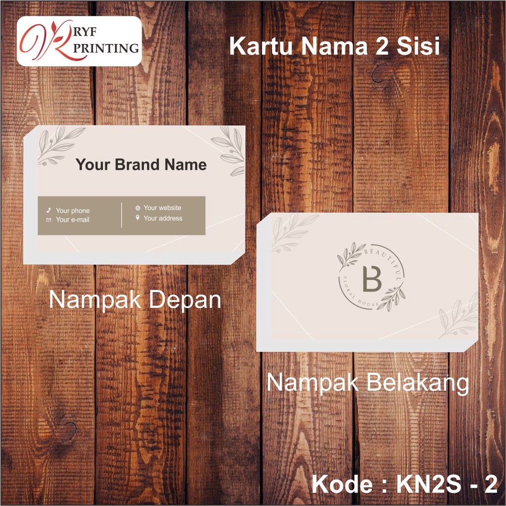 Jual KARTU NAMA 2 SISI | Shopee Indonesia
