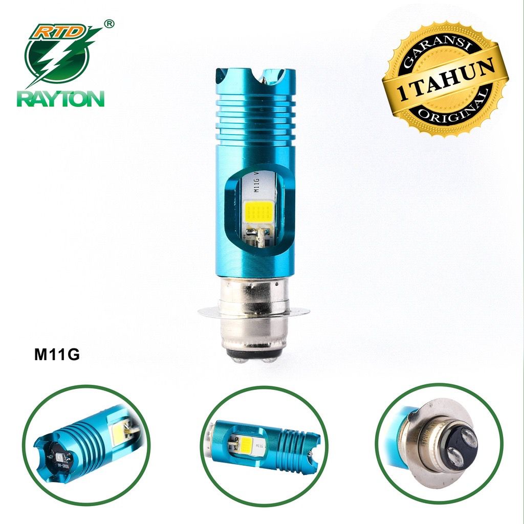 Jual Lampu Motor H6 Headlamp Motor H6 LED RTD M11G Original Rayton ...