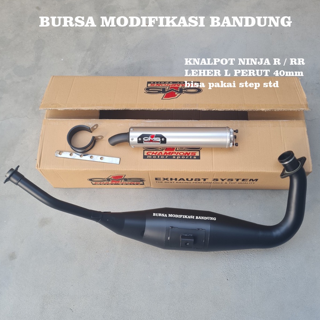 Jual KNALPOT CMS1 NINJA R RR SS LEHER L GALVANIS PERUT 40mm CMS 1 CMS ...
