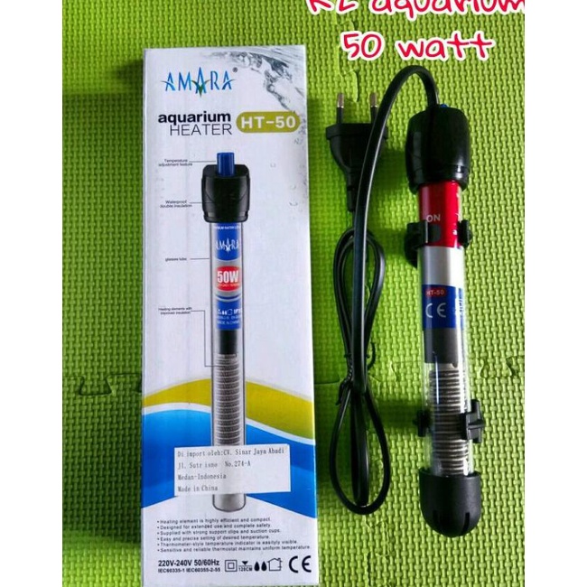 Jual Heater Aquarium Amara Ht 50 Watt / Pemanas Aquarium | Shopee Indonesia