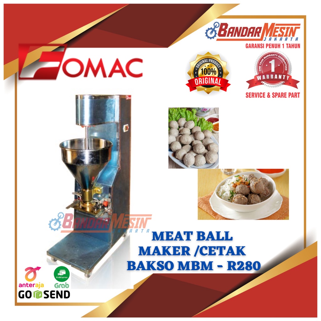 Jual Mesin Cetak Bakso Meat Ball Maker Mbm R280 Fomac Shopee Indonesia