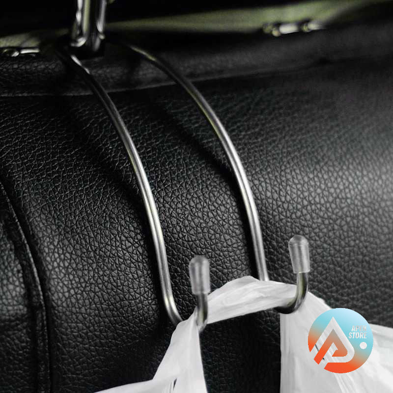 APEN Gantungan Barang Mobil Headrest Hook Stainless Steel Serbaguna Barang Unik - I305