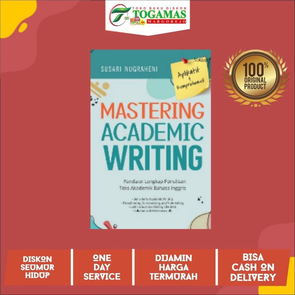 Jual MASTERING ACADEMIC WRITING (PANDUAN LENGKAP PENULISAN TEKS ...