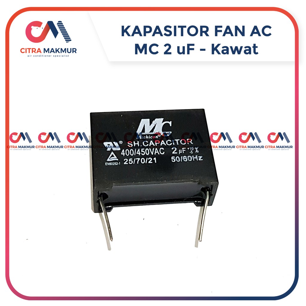 Jual Kapasitor Fan Ac Uf Merk Mc Kawat Solder Pcb Capasitor Kotak Kipas Indoor Mesin Air