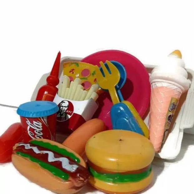 Jual New Mainan Anak Masak Masakan Burger / Mainan Anak Food Court ...