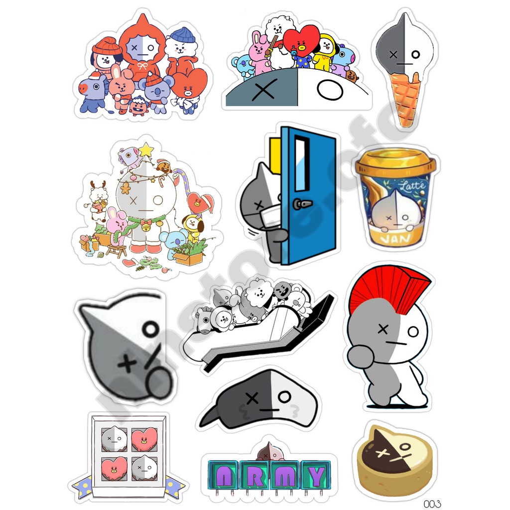 Jual STIKER BT21 (VAN) EDITION UNTUK CASE HP/KOPER/LAPTOP/DLL