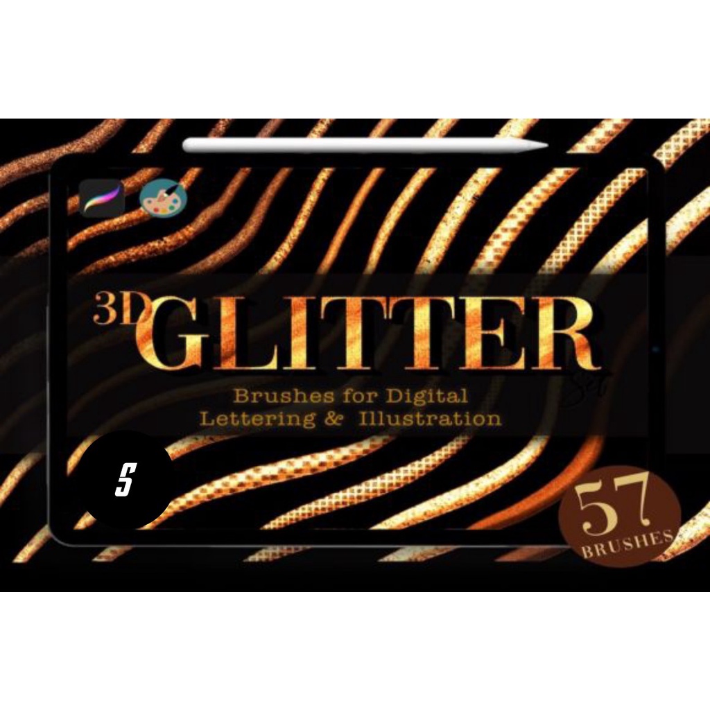 Jual Procreate Brush - 57 3D Glitter Procreate Brushes | Shopee Indonesia