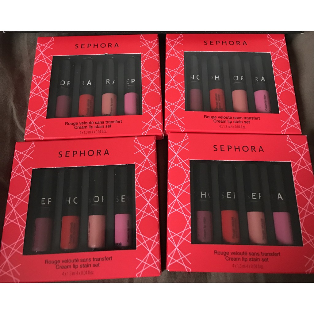 Jual Sephora Cream Lip Stain set mini Shopee Indonesia