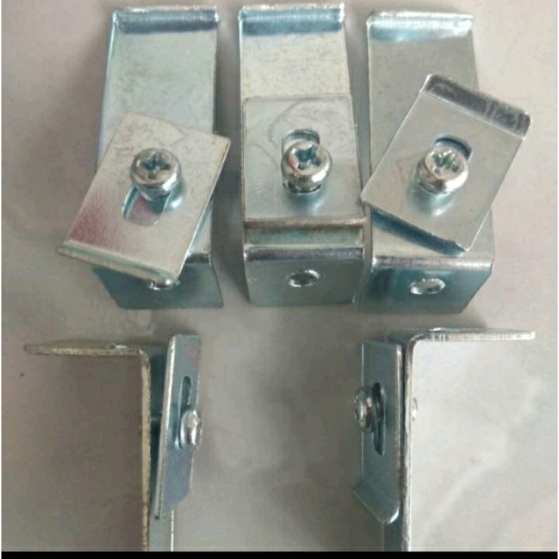Jual Bricket kaki besi rell kotak almunium single kompenen besi biasa ...