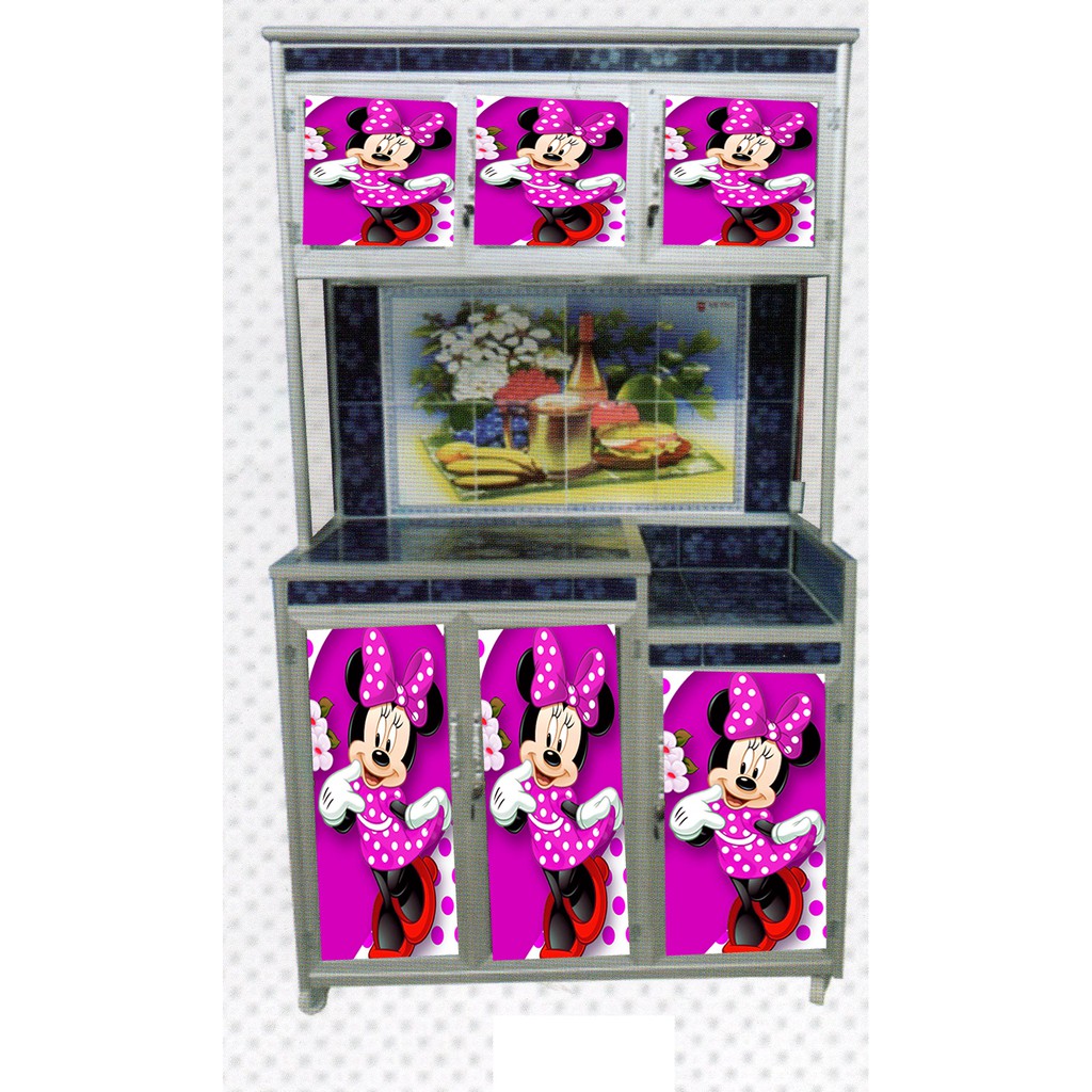 Jual stiker rak piring 3 pintu motif mickey mouse | Shopee Indonesia