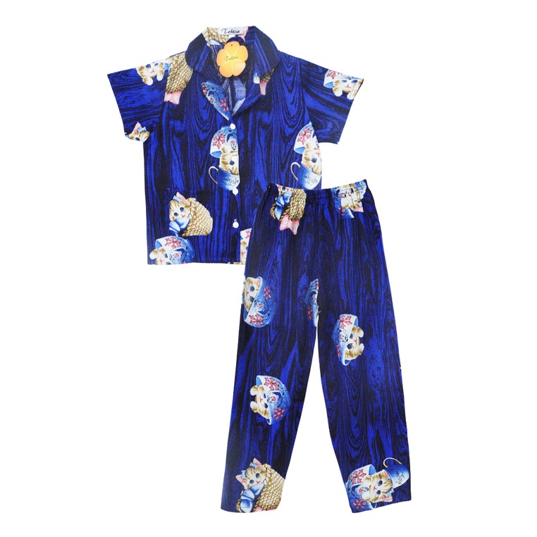 Jual Tahlia Piyama Anak Motif Print 9-11 Tahun - Rayon Pyjamas Set ...