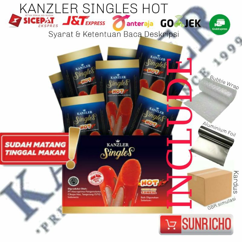 Jual Sosis Kanzler Singles Hot 1 Box Shopee Indonesia