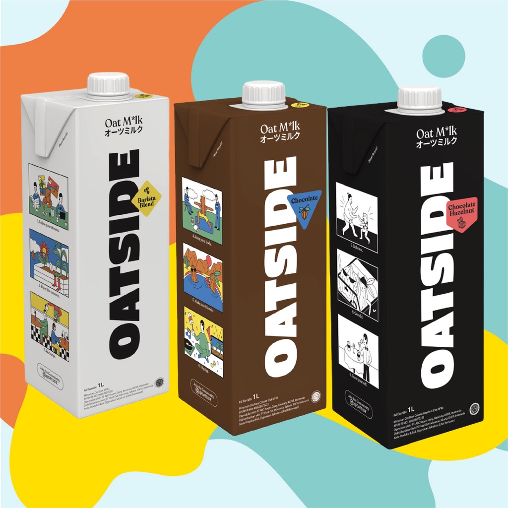 Jual OATSIDE Oat Milk 1L - Susu Oat Gandum Lactose & Dairy Free ...