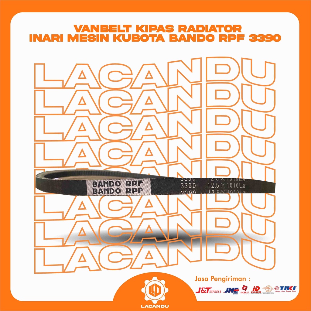 Jual V BELT / FANBELT KIPAS RADIATOR INARI MESIN KUBOTA BANDO RPF 3390 ...