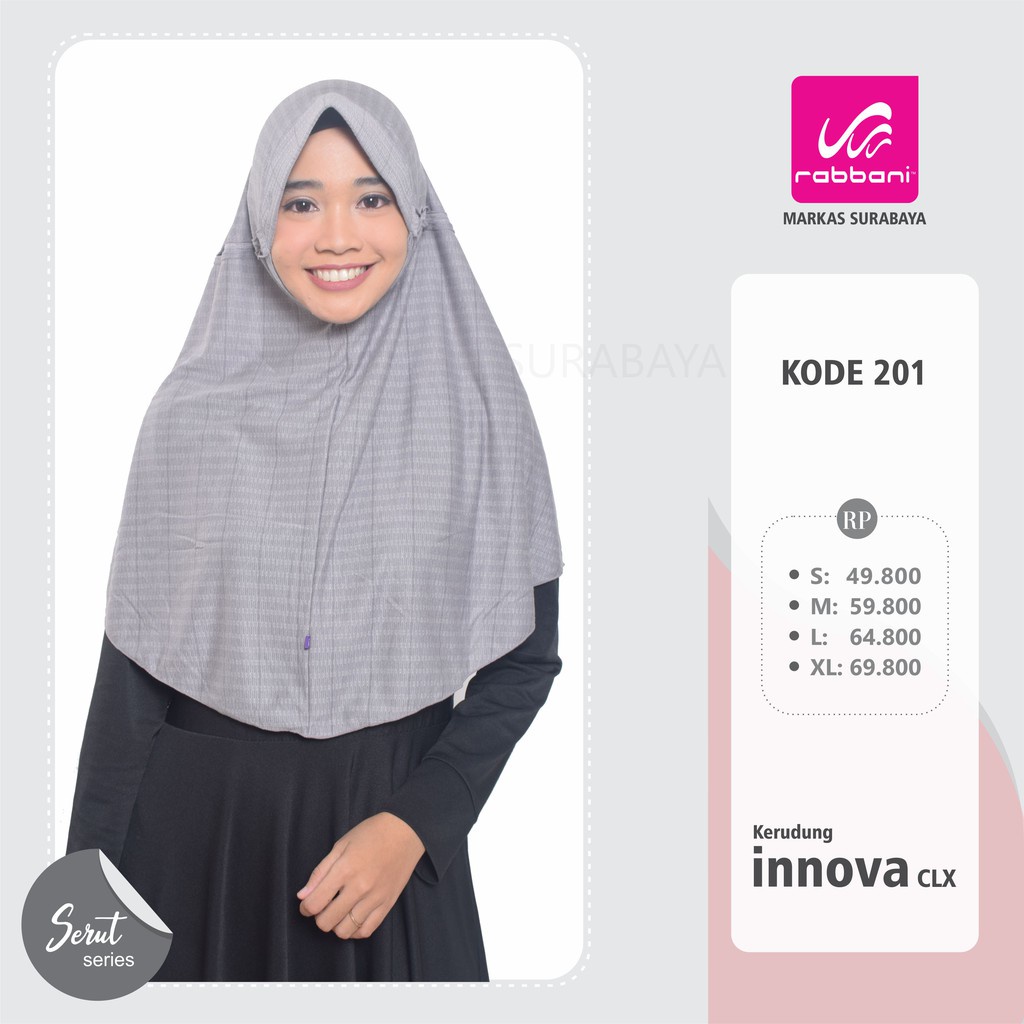 Jual HIJAB RABBANI ORI CLX LIGHT GREY/ ABU MUDA SIZE S DAN M-BAHAN ...