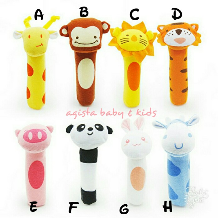 Jual MKN89 Mainan bayi rattle/ rattle stick/ boneka bayi/ boneka bunyi ...