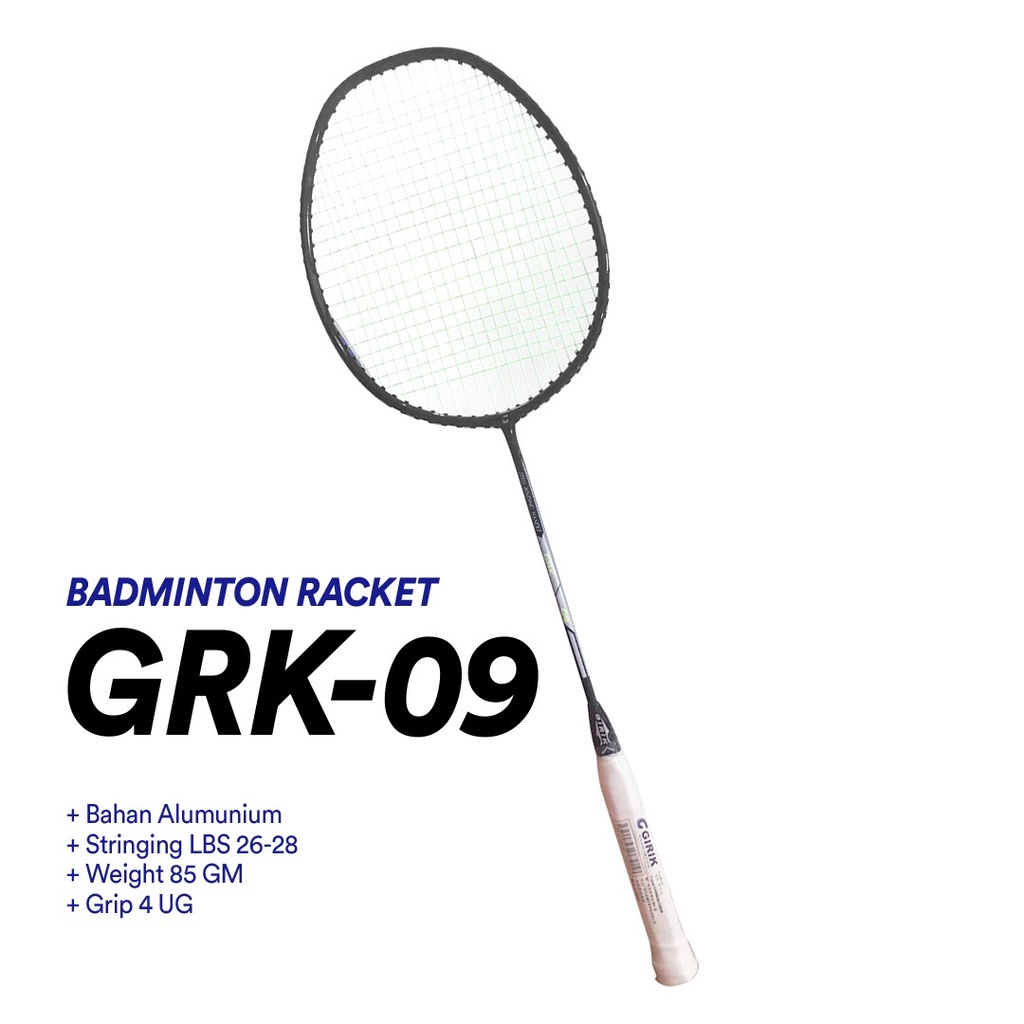 Jual Raket Badminton GIRIK - GRK 09 SERIES Original LBS 26 Black colour ...