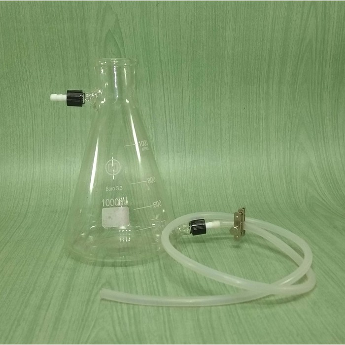 Jual Filtering flask 1000ml . Receiving flask 1000 mL with drain