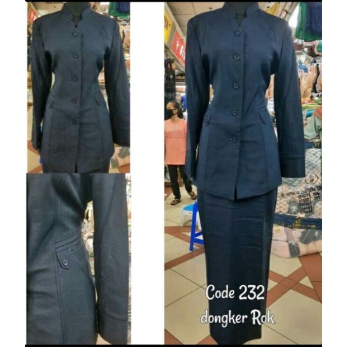 Jual Setelan Seragam Biru Dongker || Seragam Guru Biru dongker ...