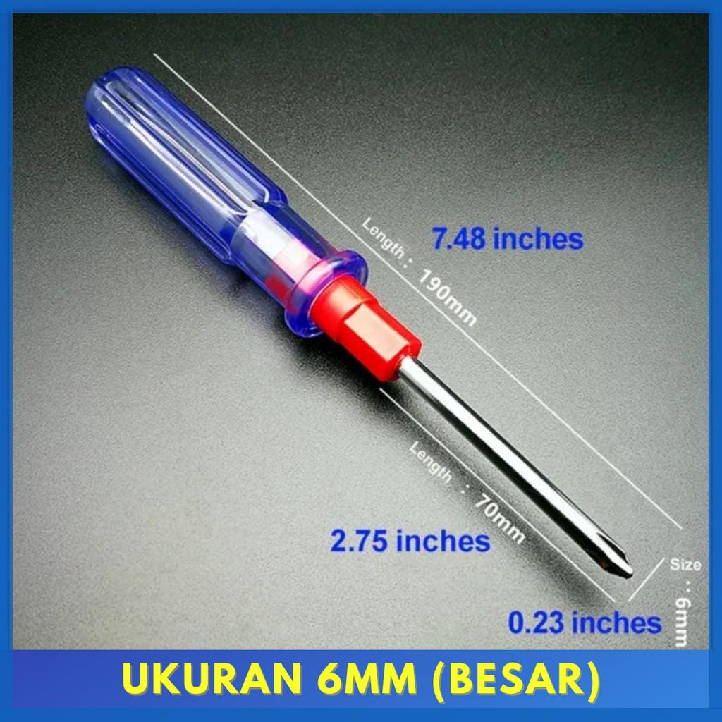 Jual Obeng Bolak Balik Plus Minus Min Panjang Magnet 3mm 5mm 6mm / Set ...