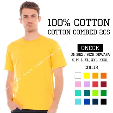 Kaos Polos Combed 20s UK XXXL (100 Cotton) Baju Polos Kaos Polos Tshirt Polos Tshirt Combed