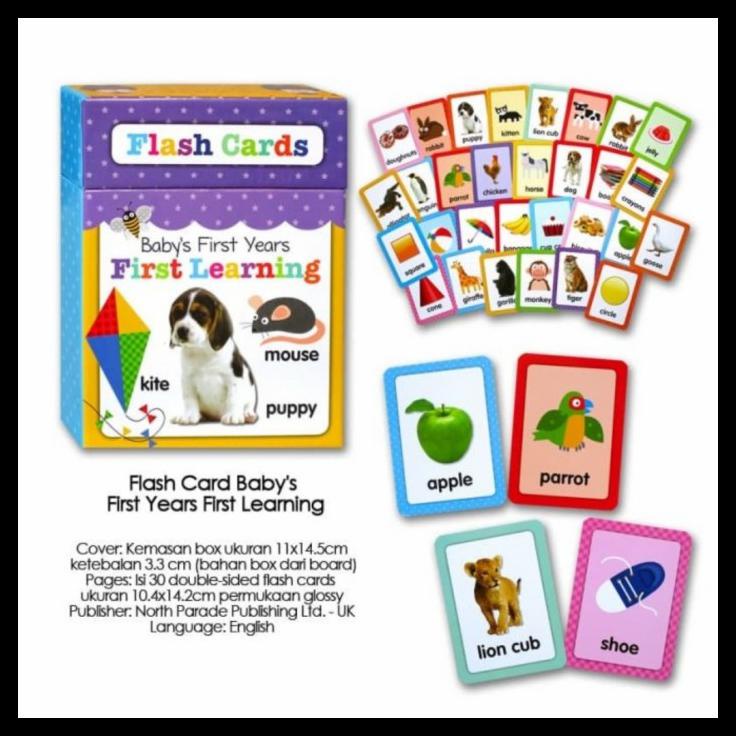 Jual Flash Card Baby'S First Year Learning (30 Cards Double Sided
