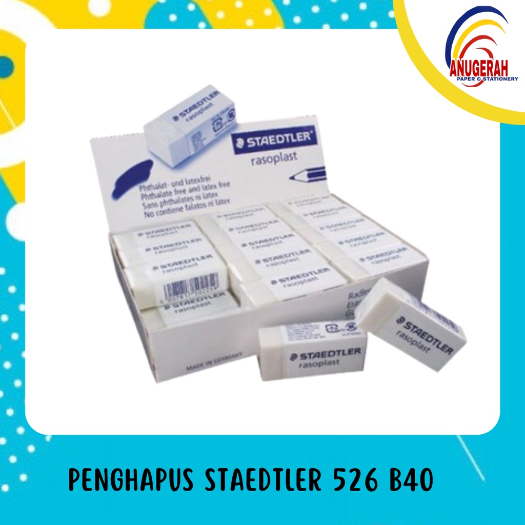 Jual Penghapus Pensil Staedtler 526 B40 Pcs Shopee Indonesia